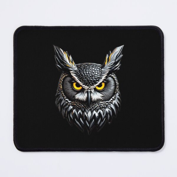 Item preview, Cybernetic Owl - Titanium Armor & Carbon Fiber Techwear Emblem designed and sold by Shift-Bloom.