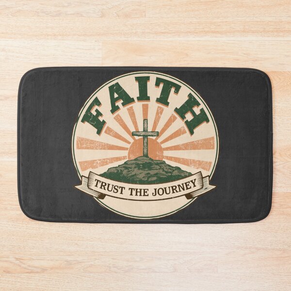 Item preview, Faith Trust The Journey Christian Cross Design designed and sold by NicolasGlowArt.