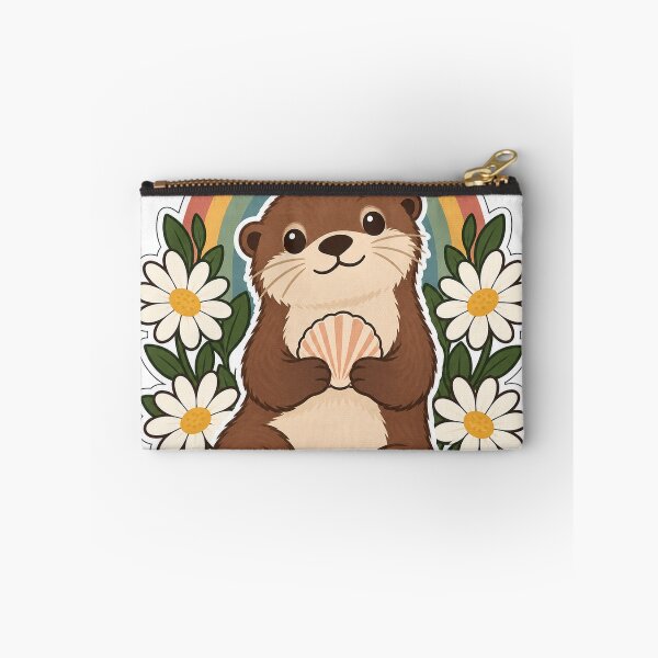 Item preview, Cute Retro Otter with Seashell, Moon and Daisies designed and sold by Pixel & Ponder.