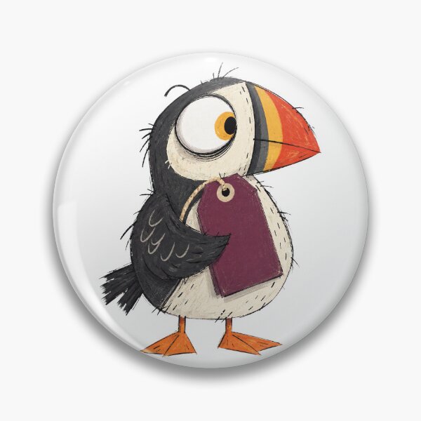Item preview, Puffin with a Blank Gift Tag designed and sold by The-Art-of-D.