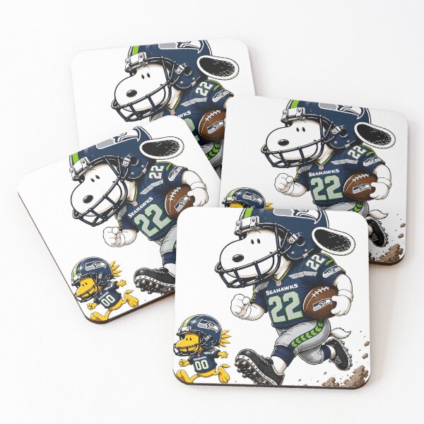 Item preview, Seattle Seahawks Snoopy Woodstock Players Football Team designed and sold by PlayfuCritters.