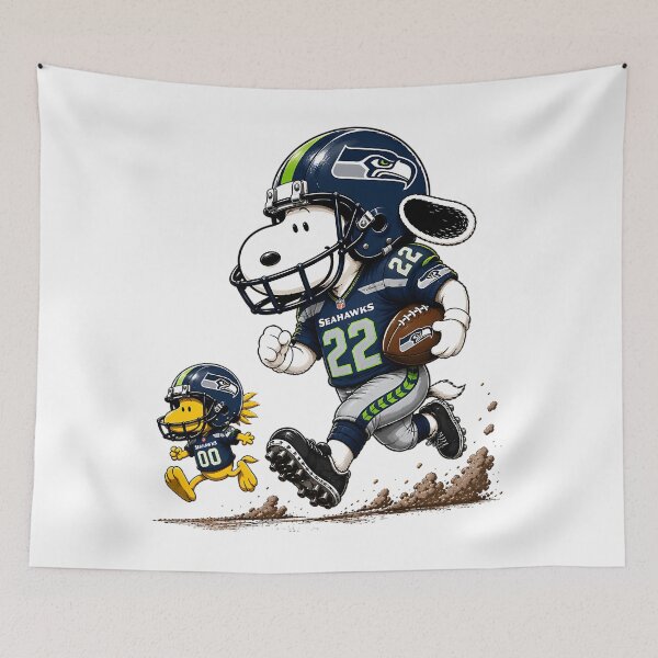 Item preview, Seattle Seahawks Snoopy Woodstock Players Football Team designed and sold by PlayfuCritters.