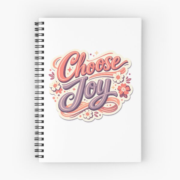 Item preview, Choose Joy Retro Floral Typography Positive Quote Art Design Print designed and sold by inkoutninja.
