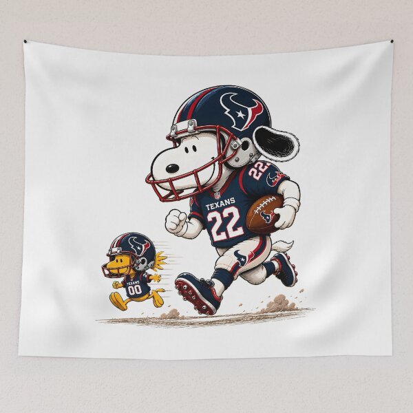 Item preview, Players Football Team Houston Texans Snoopy designed and sold by PlayfuCritters.