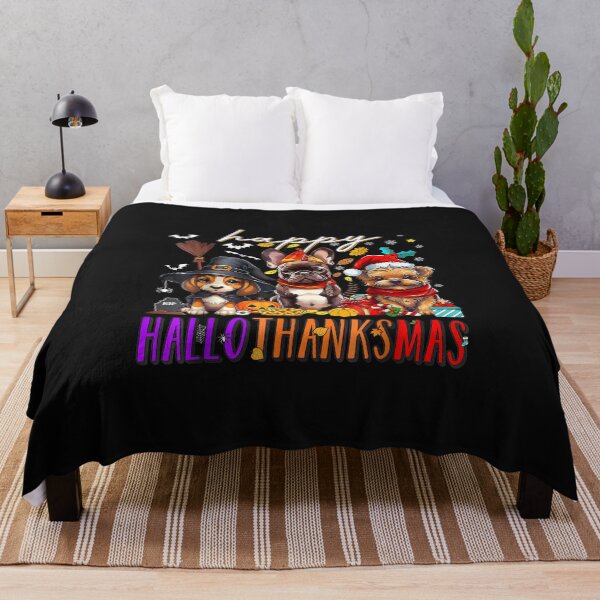 Item preview, Happy HalloThanksMas Dogs Halloween Thanksgiving Christmas designed and sold by bandom557.