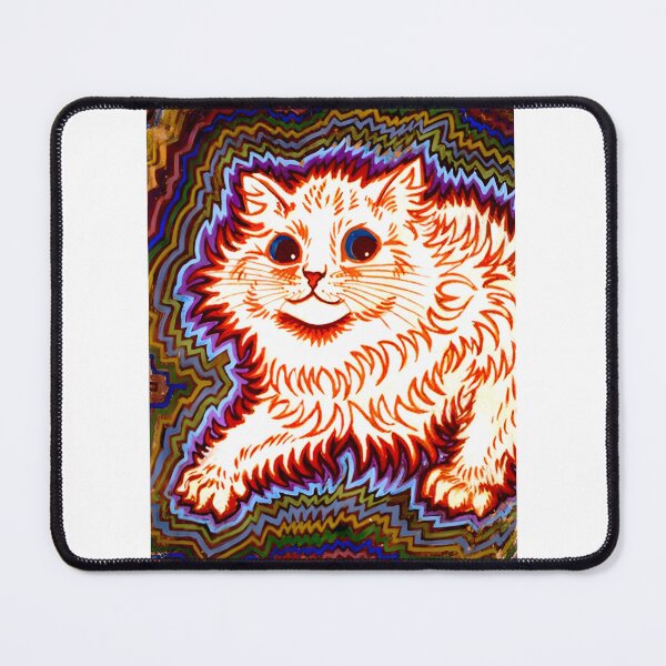 Item preview, Abstract Psychedelic Cat Art Print Inspired by Louis Wain Style designed and sold by tlcgiftcenter.