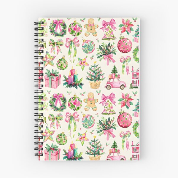Item preview, Pink Coquette Watercolor Christmas pattern designed and sold by Steele-Art.