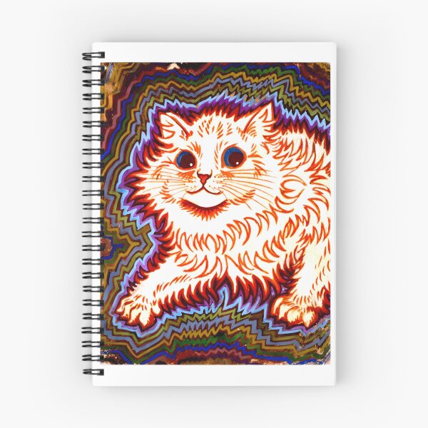 Item preview, Abstract Psychedelic Cat Art Print Inspired by Louis Wain Style designed and sold by tlcgiftcenter.