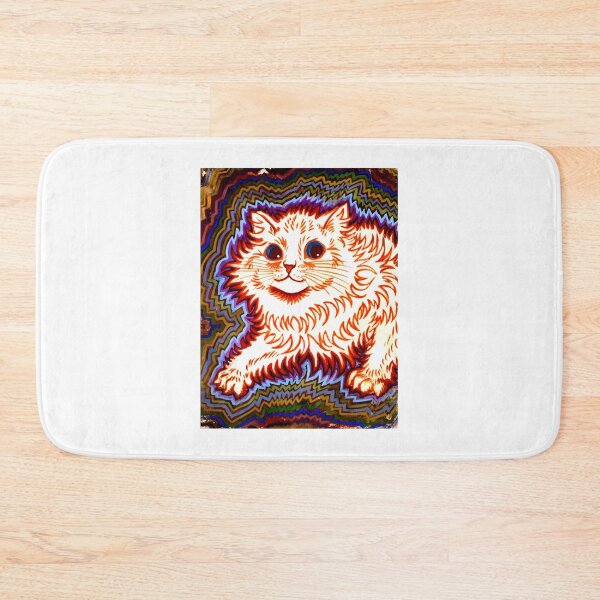Item preview, Abstract Psychedelic Cat Art Print Inspired by Louis Wain Style designed and sold by tlcgiftcenter.