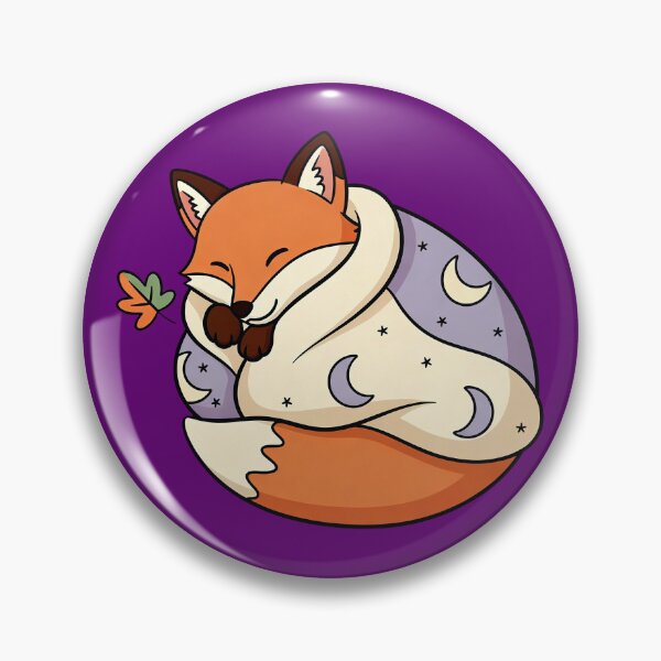 Item preview, Cozy Sleeping Fox Moon & Stars Kawaii Autumn Art designed and sold by urmoments.
