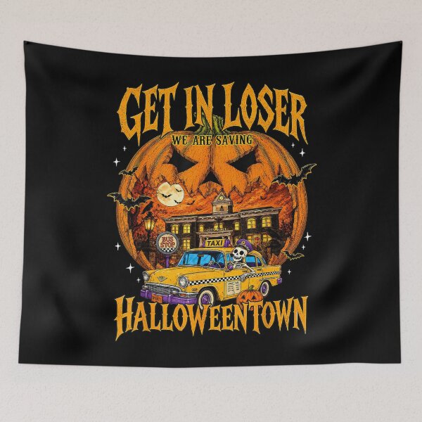 Item preview, Get in Loser We are Saving Halloween Town Pumpkin Taxi designed and sold by ALICIAxGONZALEZ.