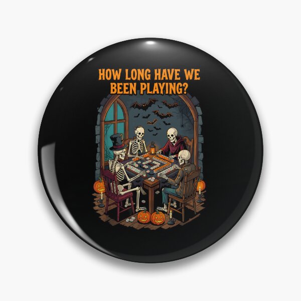 Item preview, How Long Have We Been Playing Mahjong Skeleton Halloween designed and sold by huyongton.
