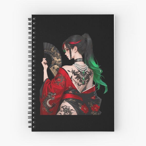 Item preview, Mysterious Anime Geisha Tattoo Kimono Art designed and sold by Demetre92.