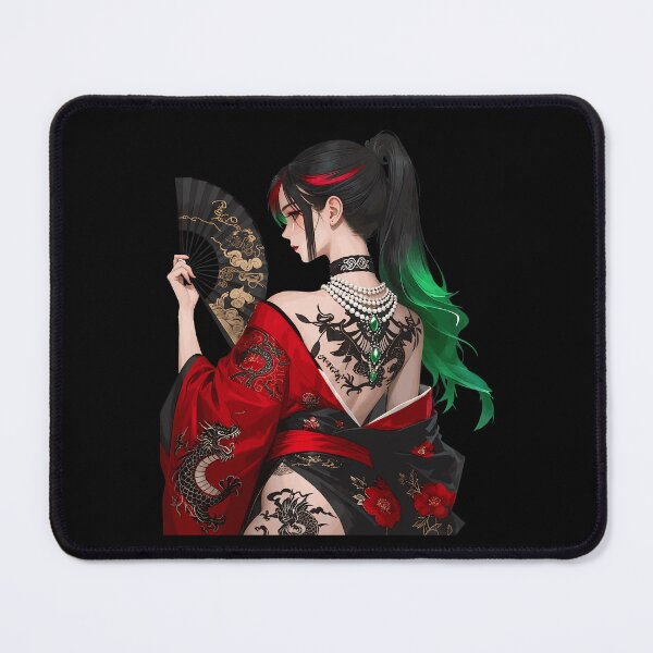 Item preview, Mysterious Anime Geisha Tattoo Kimono Art designed and sold by Demetre92.
