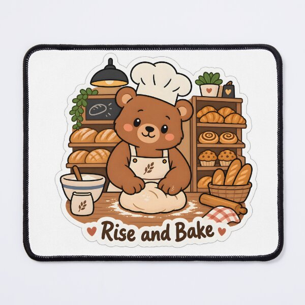 Item preview, Cute Bear Baker – Rise and Bake Funny Bakery Gift designed and sold by Isliath.