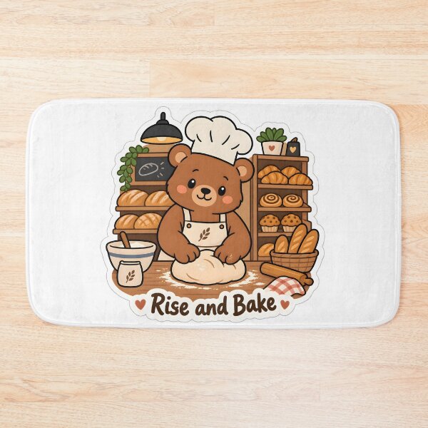 Item preview, Cute Bear Baker – Rise and Bake Funny Bakery Gift designed and sold by Isliath.
