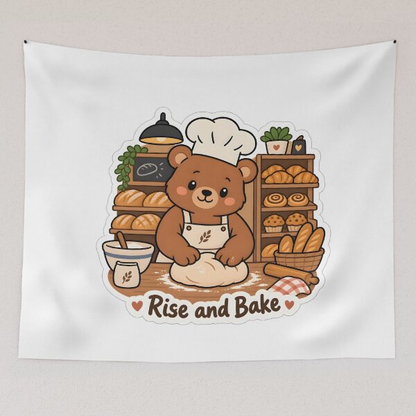 Item preview, Cute Bear Baker – Rise and Bake Funny Bakery Gift designed and sold by Isliath.