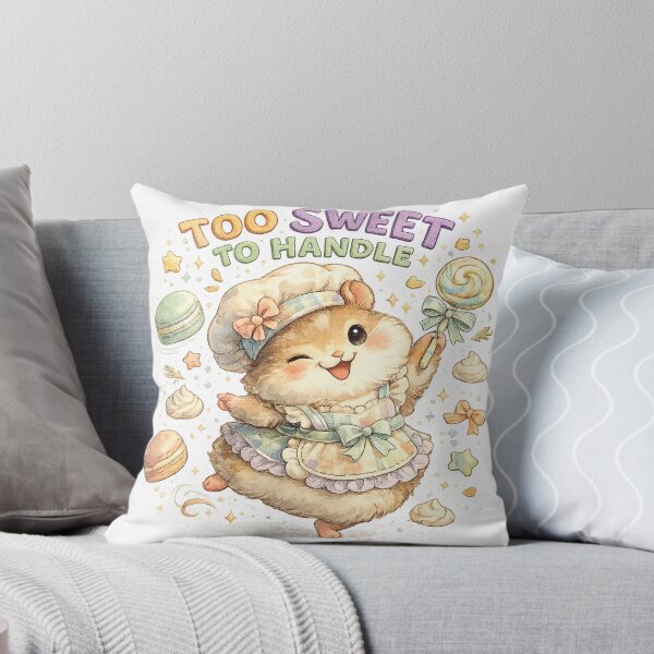Item preview, Too Sweet to Handle Cute Hamster Baker Kawaii Candy Dessert Art Design designed and sold by inkoutninja.