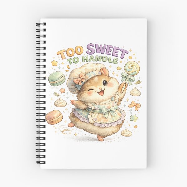 Item preview, Too Sweet to Handle Cute Hamster Baker Kawaii Candy Dessert Art Design designed and sold by inkoutninja.