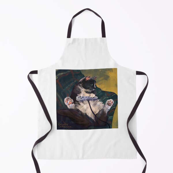 Item preview, Cute Gamer Cat Illustration for Gaming Lovers and Cat Enthusiasts designed and sold by tlcgiftcenter.