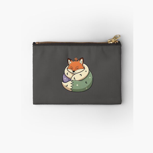 Item preview, Cute Autumn Fox with Leaf Kawaii Moon Blanket designed and sold by urmoments.