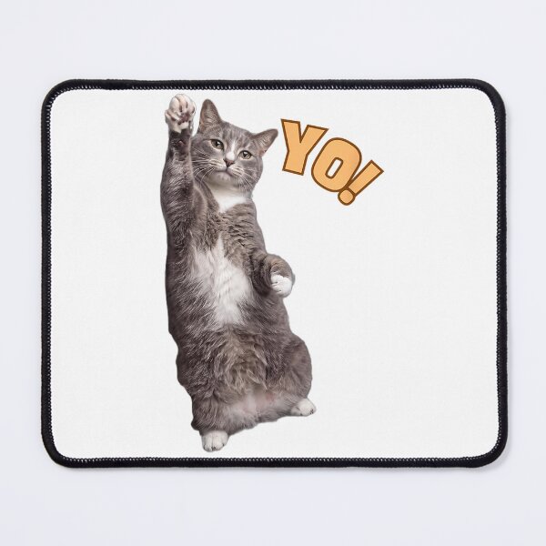 Item preview, Funny Standing Cat Waving Paw Saying Yo! for Kitty Lovers  designed and sold by MidzzSky.