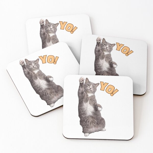 Item preview, Funny Standing Cat Waving Paw Saying Yo! for Kitty Lovers  designed and sold by MidzzSky.