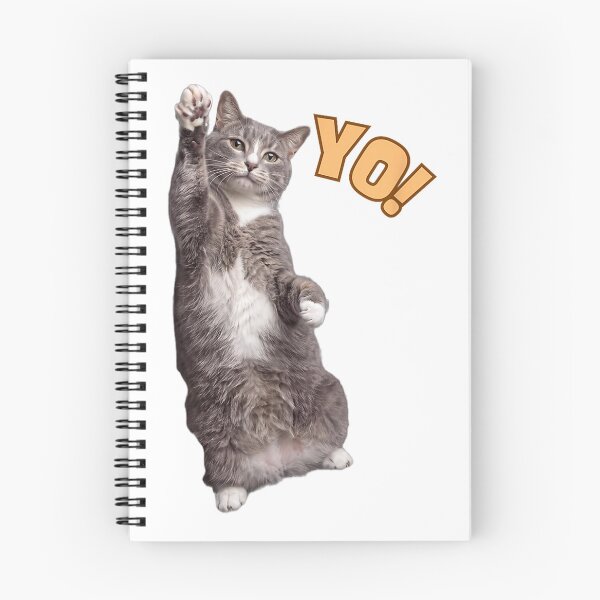 Item preview, Funny Standing Cat Waving Paw Saying Yo! for Kitty Lovers  designed and sold by MidzzSky.