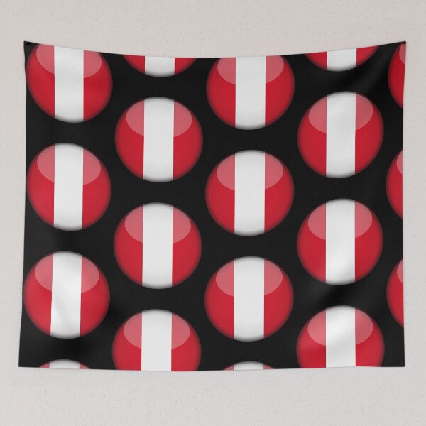 Item preview, Peruvian 3D Round Flag Peru Pride Design designed and sold by YAZ.