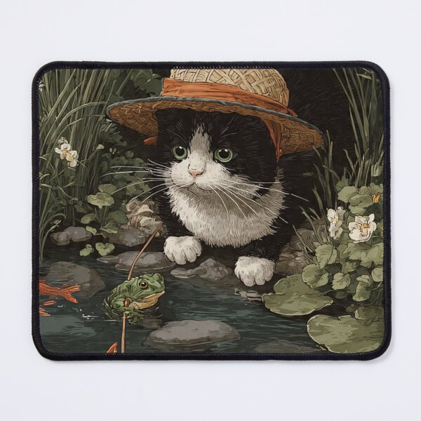 Item preview, Cat at the Pond designed and sold by Kitty-Couture.