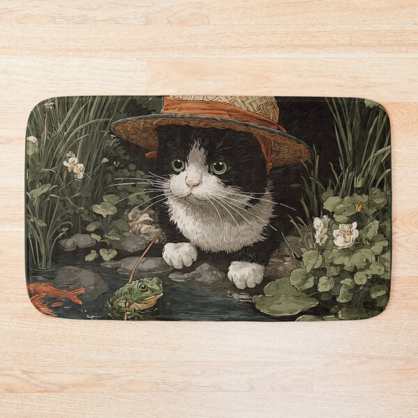 Item preview, Cat at the Pond designed and sold by Kitty-Couture.