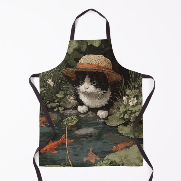 Item preview, Cat at the Pond designed and sold by PinMarket.