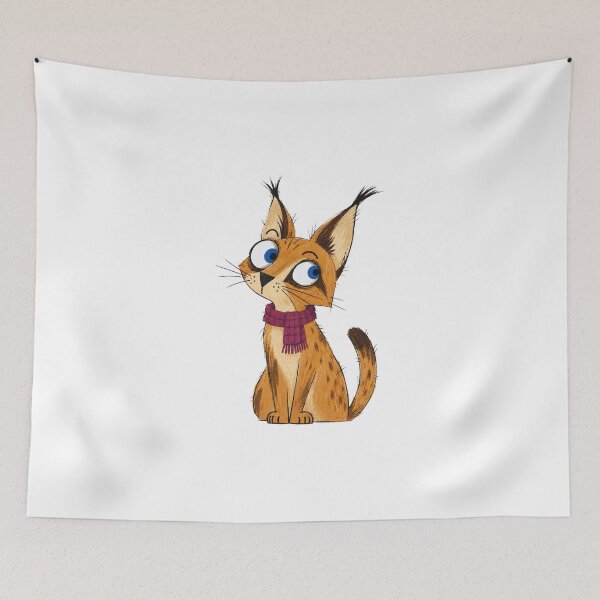 Item preview, Caracal in a Plum Scarf designed and sold by The-Art-of-D.