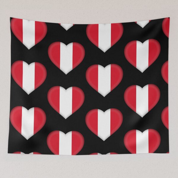 Item preview, Peruvian 3D Flag Heart Peru Love Design designed and sold by YAZ.