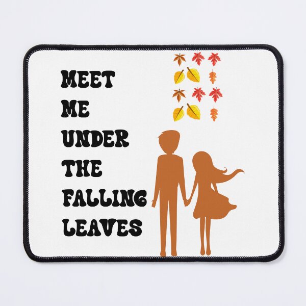 Item preview, Meet Me Under The Falling Leaves - Cute Autumn Couple Romantic Fall Design designed and sold by NAMASTHE WORLD.
