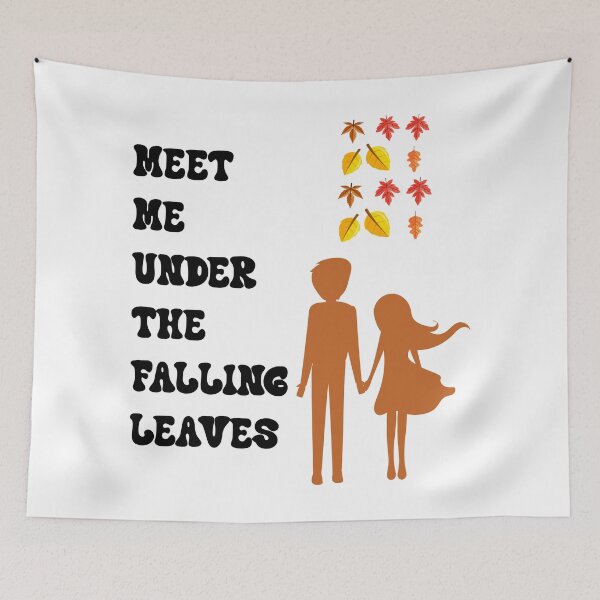 Item preview, Meet Me Under The Falling Leaves - Cute Autumn Couple Romantic Fall Design designed and sold by NAMASTHE WORLD.