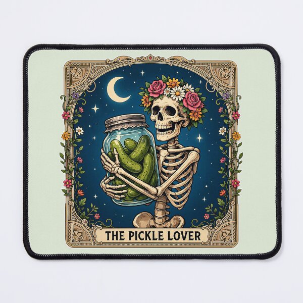 Item preview, The Pickle Lover Vintage Skeleton Tarot Card Clipart designed and sold by zozo-shop.
