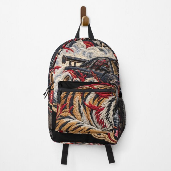 Item preview, Japanese Drift Car Tiger Embroidery – Tokyo Street Racing Artwork designed and sold by Emoji Emblems.