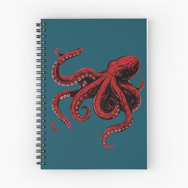 Item preview, Red Octopus Illustration T‑Shirt & Sticker – Bold Marine Life Art designed and sold by ZyxDes.