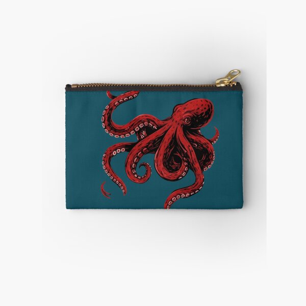 Item preview, Red Octopus Illustration T‑Shirt & Sticker – Bold Marine Life Art designed and sold by ZyxDes.