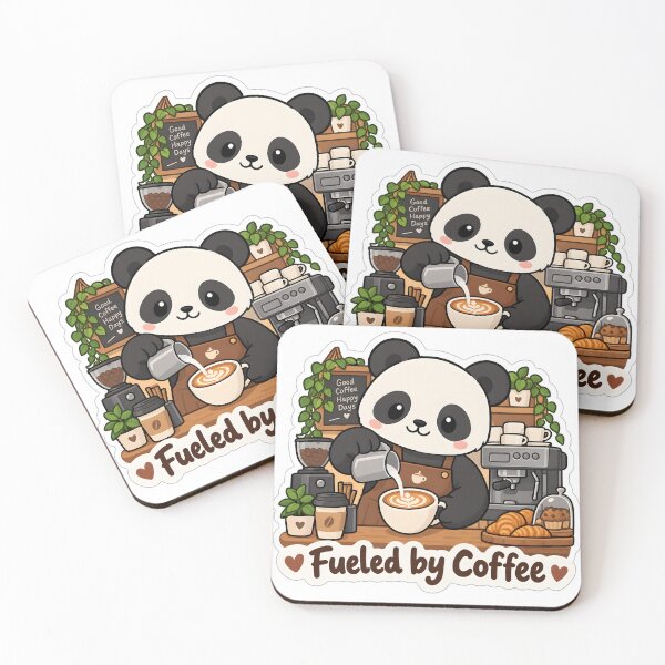 Item preview, Cute Panda Barista – Fueled by Coffee Funny Coffee Lover Gift designed and sold by Isliath.