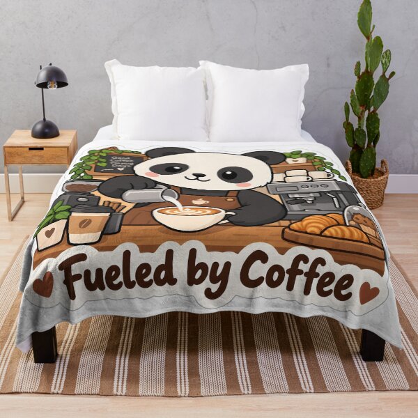 Item preview, Cute Panda Barista – Fueled by Coffee Funny Coffee Lover Gift designed and sold by Isliath.