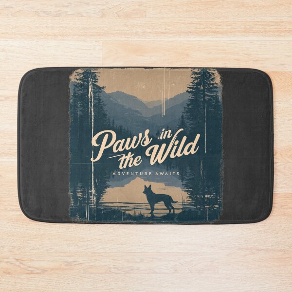 Item preview, Paws in the Wild Dog Mountain Lake Adventure designed and sold by NicolasGlowArt.