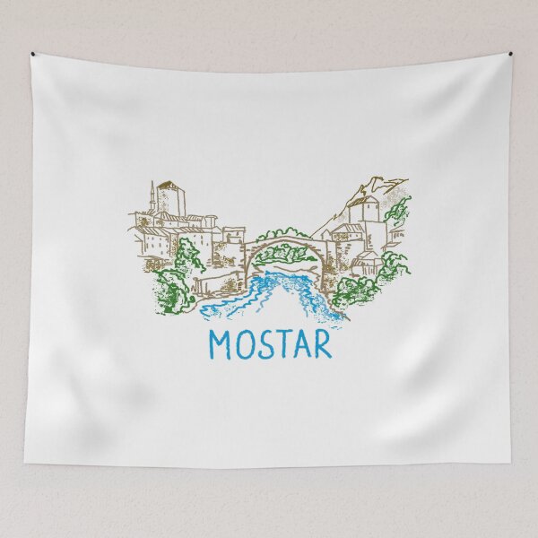 Aperçu de l'œuvre Souvenir de Mostar, Bosnie-Herzégovine, pour les touristes créée et vendue par MichaeIRellov.