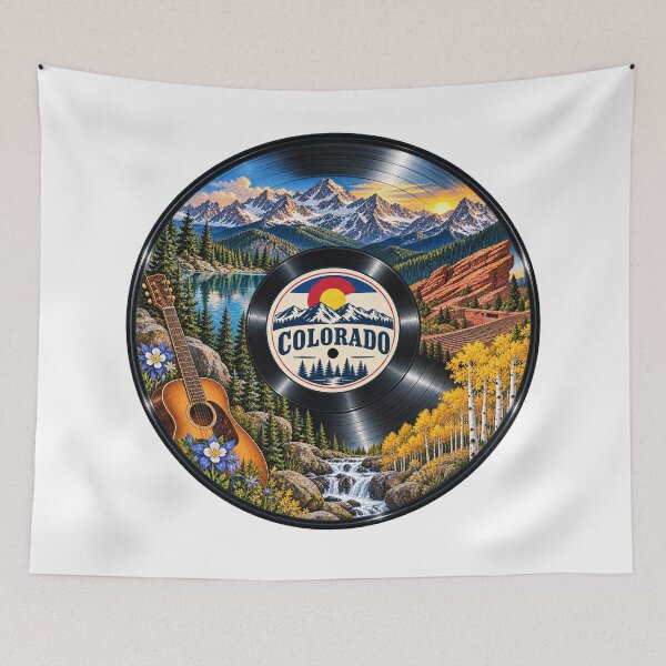 Aperçu de l'œuvre Disque vinyle Colorado créée et vendue par Whimspired By Paxx.