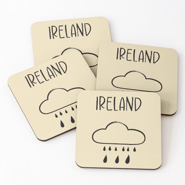 Item preview, Ireland Rain Cloud Print – Probably Raining, Funny Travel Pun Design designed and sold by MarkedArtPrints.