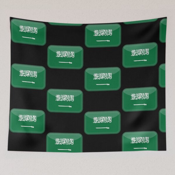 Item preview, Saudi Arabian 3D Flag Saudi Arabia Pride Design designed and sold by YAZ.