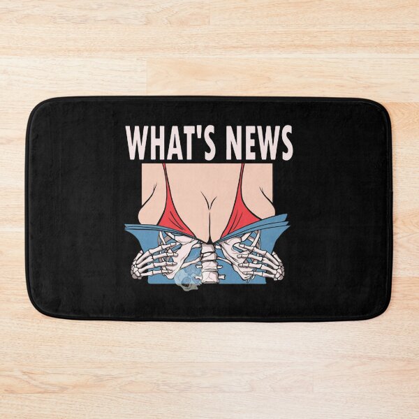 Item preview, Whats News Skeleton Pin Up Gothic Newspaper Graphic designed and sold by BumblingOtter.