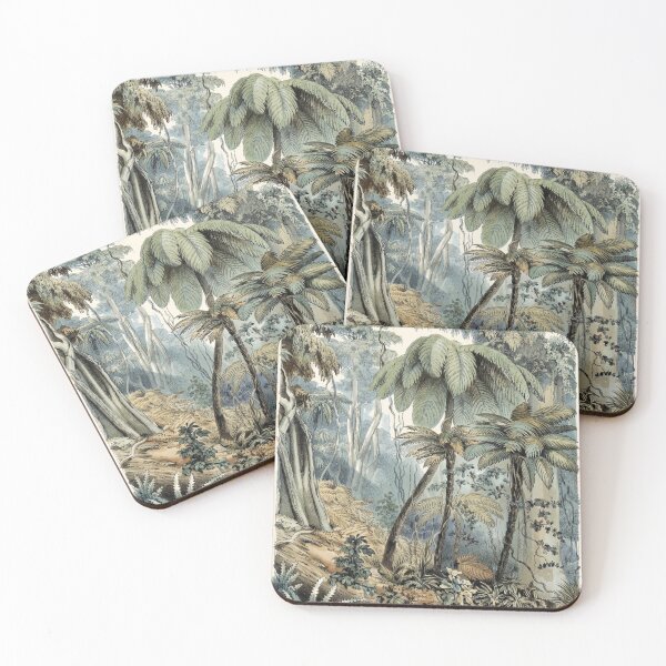Item preview, Gondwana Bush Landscape: Vintage New Zealand Primeval Tree Fern Art designed and sold by FreiherrPK.