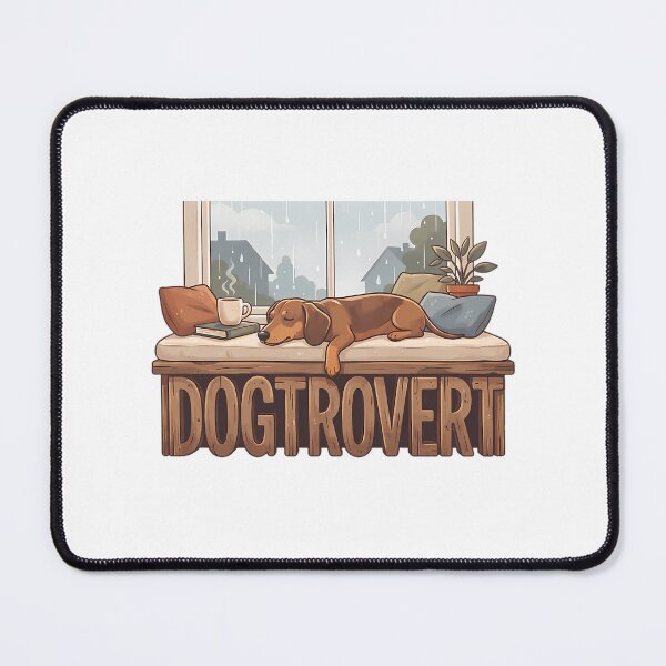 Item preview, Cozy Dogtrovert Dachshund Rainy Window designed and sold by christineirist.